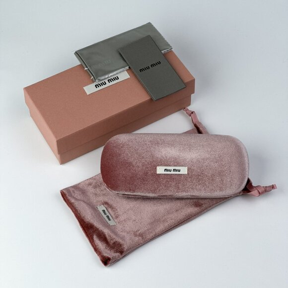 Miu Miu MU52YS ZVN20F BRAND NEW Sunglasses Pink Gold Mirror Silver Oval Unisex - Picture 11 of 11